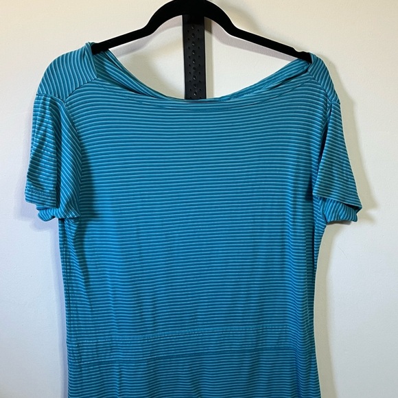 Frilufts Blue Striped Imperfection Dress Sz Med - Picture 6 of 8